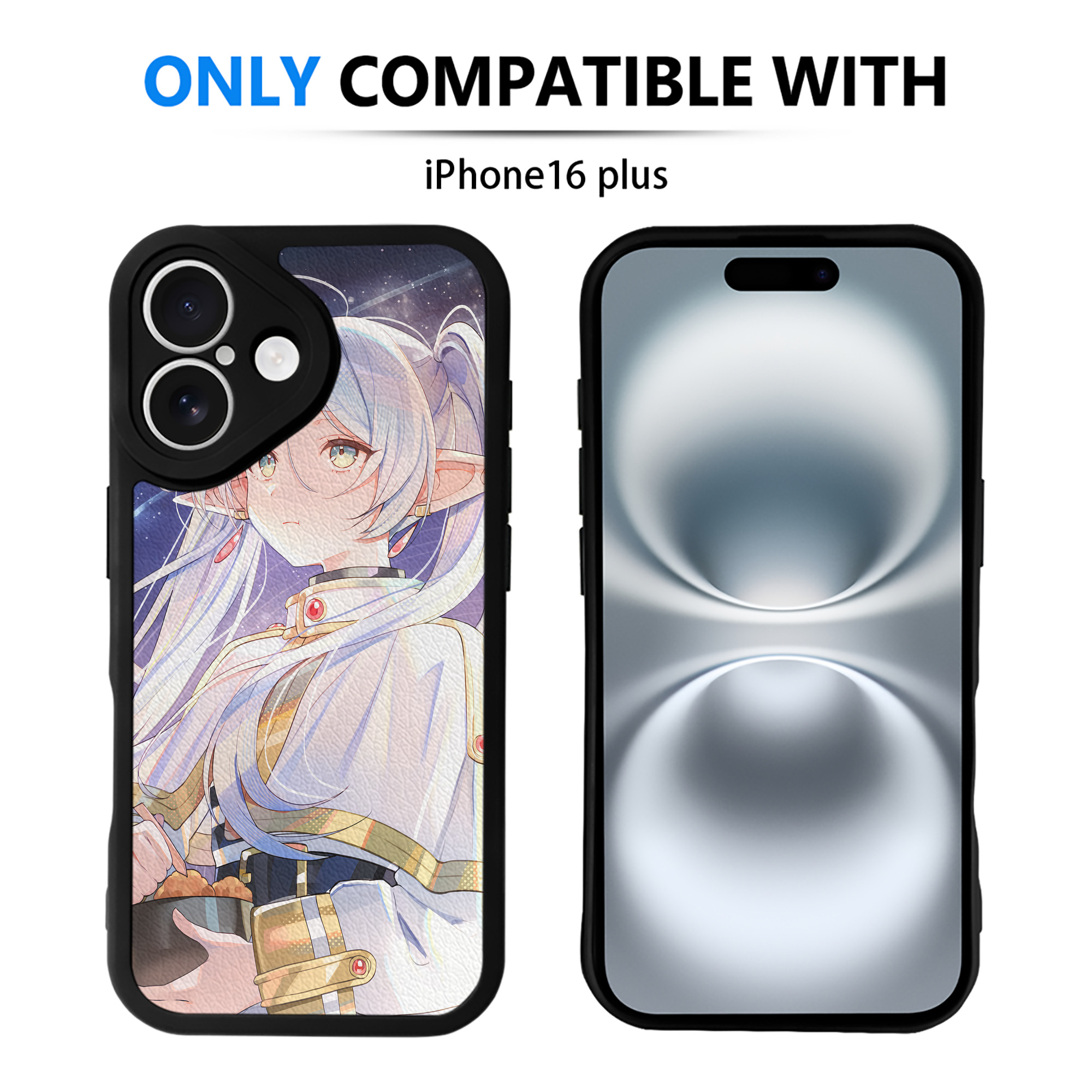（画像用） 葬送のフリーレン Frieren 【iPhone 16シリーズ対応】シリコンスマホケース（レザー調） 材質：シリコン